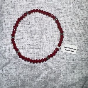 Red shimmer bracelet